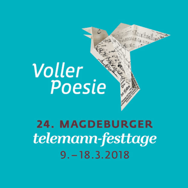 Plakatmotiv 24. Magdeburger Telemann-Festttage 2018 (Gestaltung: Genese, Magdeburg)